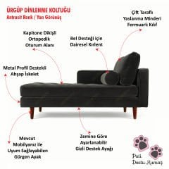 Ürgüp Rahat Dinlenme Koltuğu Terapi ve Josephine Koltuk Pati Dostu Kumaş Sağ Köşe