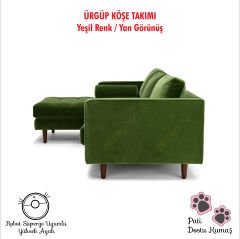 Ürgüp Modern Rahat Köşe Takımı Pati Dostu Kumaş - Sol Köşe