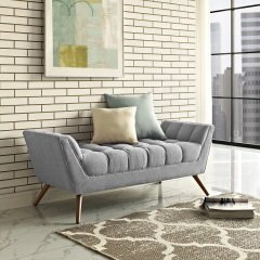 Anka Modern Bank Bench & Puf