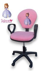 Pembe Prenses Çocuk Çalışma Sandalyesi | Kız Çocuk Odası Ergonomik Ders ve Ofis Koltuğu