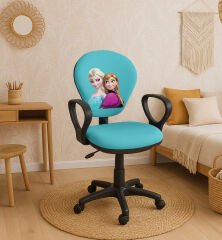 Karlar Ülkesi Çocuk Çalışma Sandalyesi | Kız Çocuk Odası Ergonomik Ders ve Ofis Koltuğu